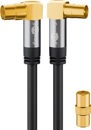 Goobay 70475 koaxialkabel 10 m Svart