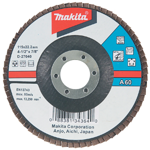 Makita D-27084 Rotationsschleifwerkzeug / Verbrauchsmaterial: Metall, Kunststoff, Holz, Schleifscheibe