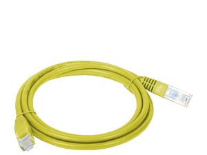 Alantec KKU5ZOL1 kabel sieciowy Żółty 1 m Cat5e U/UTP (UTP)