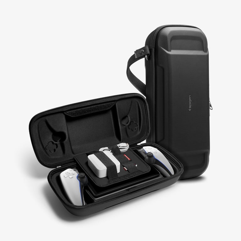 Spigen PlayStation Portal Case Etui zamykane Sony Poliuretan (PU) Czarny