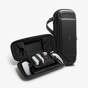 Spigen PlayStation Portal Case, Flip Case for Sony, Polyurethane (PU), Black