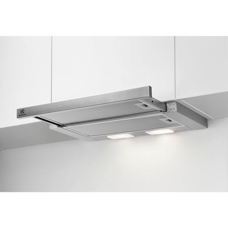 Electrolux LFP326S Pół wbudowany (wyciągany) Szary, Stal nierdzewna 410 m³/h