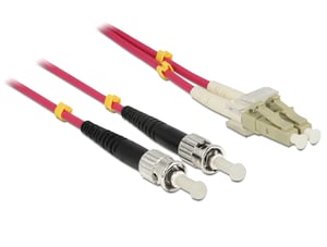 DeLOCK LC – ST, 3 m langes InfiniBand-/Glasfaserkabel, violett