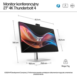 HP 27-calowy monitor konferencyjny seria 7 Pro 4K – 727pm