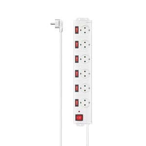 Hama 00223159 Smart Power Strip, 6 Outlets, 1.4 m, 3680 W