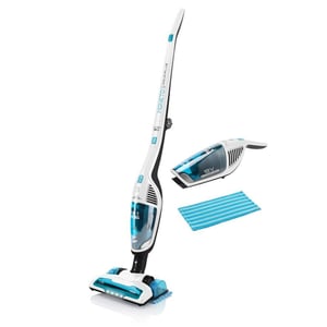 Eta ETA444990010 Stick Vacuum/Electric Brush 2-in-1 Upright Vacuum Battery-Powered Wet and Dry HEPA Bagless Black, Blue, Clear, White