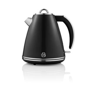 Swan SK19020BN Electric Kettle, 1.5 L, 3000 W, Black, Chrome