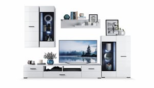 Tuckano Väggskåp 276x193x46 CANADA vit högblank