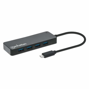Manhattan 168410 USB Type-C-hubbar och koncentratorer 5000 Mbit/s Svart