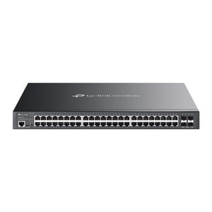 TP-Link Omada SG3452XMPP Managed L2+ Gigabit-Ethernet-Switch (10/100/1000) mit PoE-Unterstützung, 1U, schwarz