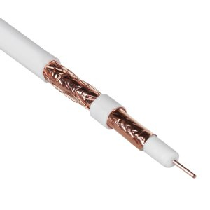 Maclean MCTV-471 kabel koncentryczny RG-6/U 50 m Biały