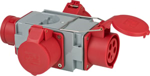 Brennenstuhl 1081640 adapter för strömkontakter Grå, Röd