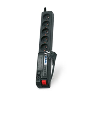 ACAR 504 W Czarny 5 x gniazdo sieciowe 230 V 5 m