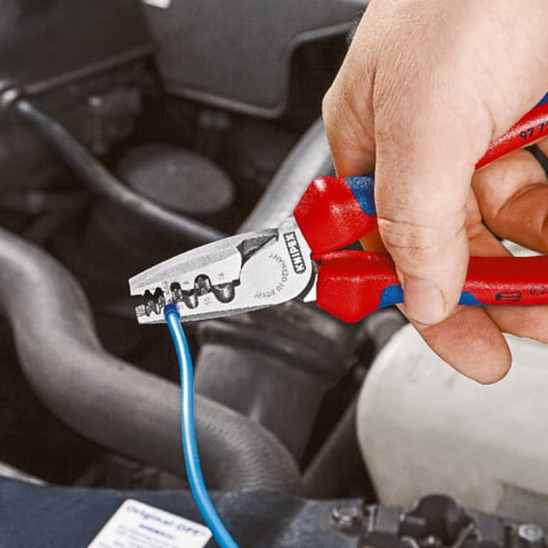 Knipex 97 71 180 zaciskarka kablowa Narzędzie do zaciskania Czerwony