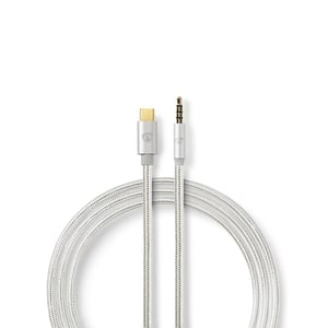 Nedis CCTB65940AL10 1 m USB-C to 3.5 mm Audio Cable, Aluminum