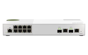 QNAP QSW-M2108-2C Managed L2-Netzwerk-Switch, 2,5G-Ethernet (100/1000/2500), grau, weiß