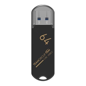 Team Group C183 64 GB USB Flash Drive, USB Type-A 3.2 Gen 1 (3.1 Gen 1), Black