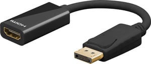 Goobay 75270 0.1 m DisplayPort to HDMI Cable Adapter, Black