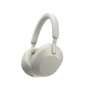 Sony WH-1000XM5 Kopfhörer, kabelgebunden und kabellos, Kopfbügel, Bluetooth-Verbindung/Musik, Silber, Weiß