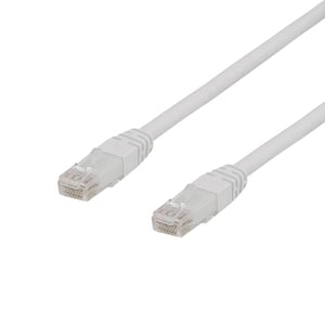 Deltaco TP-63VAU Network Cable, White, 3 m, Cat6a U/UTP (UTP)