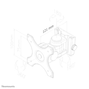 Neomounts FPMA-W250BLACK uchwyt do telewizorów 76,2 cm (30") Czarny