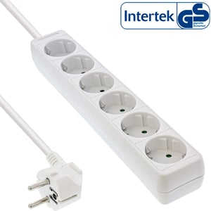 InLine 16463W rozgałęziacz 3 m 6 x gniazdo sieciowe Biały