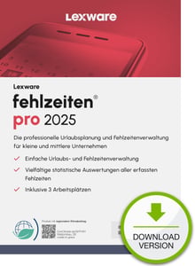 Lexware Fehlzeiten Pro 2025 "Unlimited Term" Download Leave Management