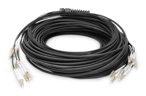 Digitus Werkseitig konfektioniertes universelles Breakout-Glasfaserkabel, Multimode OM4, 8 Fasern, LC/UPC – LC/UPC