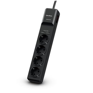 CyberPower P0420SUD0-DE Überspannungsschutz Schwarz 4 x Netzsteckdose 200–250 V 1,8 m