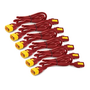 APC AP8702S-WWX340 Netzkabel Rot 0,61 m C13-Anschluss C14-Anschluss