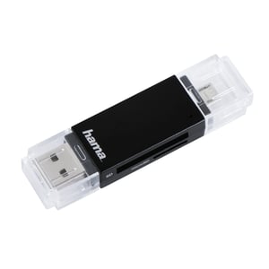 Hama Basic USB 2.0/Micro-USB-Kartenlesegerät, schwarz