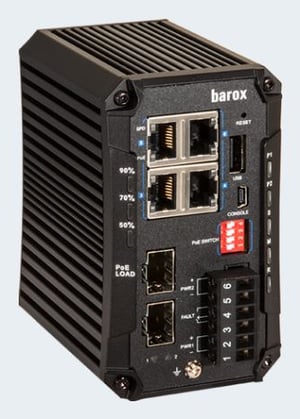 Barox LT-LPITE-402GBTME przełącznik sieciowy Nie zarządzany Gigabit Ethernet (10/100/1000) Obsługa PoE Czarny