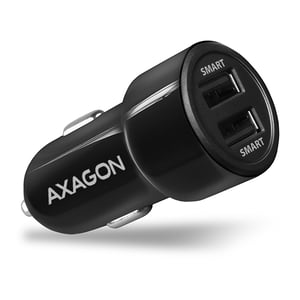 Axagon PWC-5V5 laddare för bärbara enheter Mobiltelefon, smartphone, surfplatta, universal, svart, cigarettändare, snabbladdning, automatisk