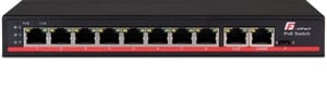 GetFort GF-110DWH-8P-120 przełącznik sieciowy Nie zarządzany Fast Ethernet (10/100) Obsługa PoE Czarny