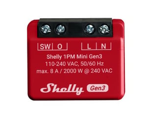 Shelly 1PM Mini Gen3 Smart-Schalter 1P Rot