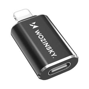 Wozinsky 5907769378942 przejściówka do kabli USB-C Lightning Czarny