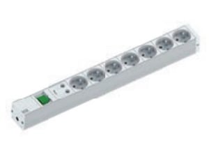 Bachmann 333.838 Stromverteilereinheit (PDU) mit 7 Netzanschlüssen, 1U, grau