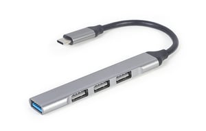 Gembird UHB-CM-U3P1U2P3-03 huby i koncentratory USB 3.2 Gen 1 (3.1 Gen 1) Type-C 5000 Mbit/s Srebrny