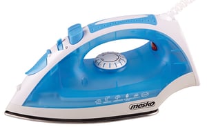 Mesko Home MS 5023 żelazko Żelazko suche i parowe Stopa ze stali nierdzewnej 2200 W Niebieski, Biały
