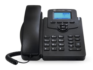 AudioCodes 405HD VoIP Phone, Black, 2-line LCD