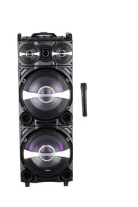 Akai DJ-222 tragbarer Lautsprecher / Party-Lautsprecher, schwarz, 800 W
