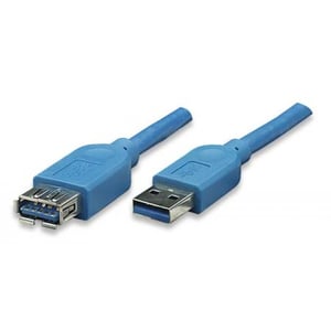 Techly ICOC-U3-AA-30-EX USB-Kabel USB 3.2 Gen 1 (3.1 Gen 1) 3 m USB-A Blau