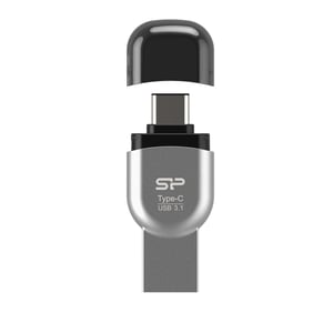 Silicon Power Mobiler USB-3.2-Gen-1-Kartenleser (3.1 Gen 1) Typ A/Typ C, silberfarben