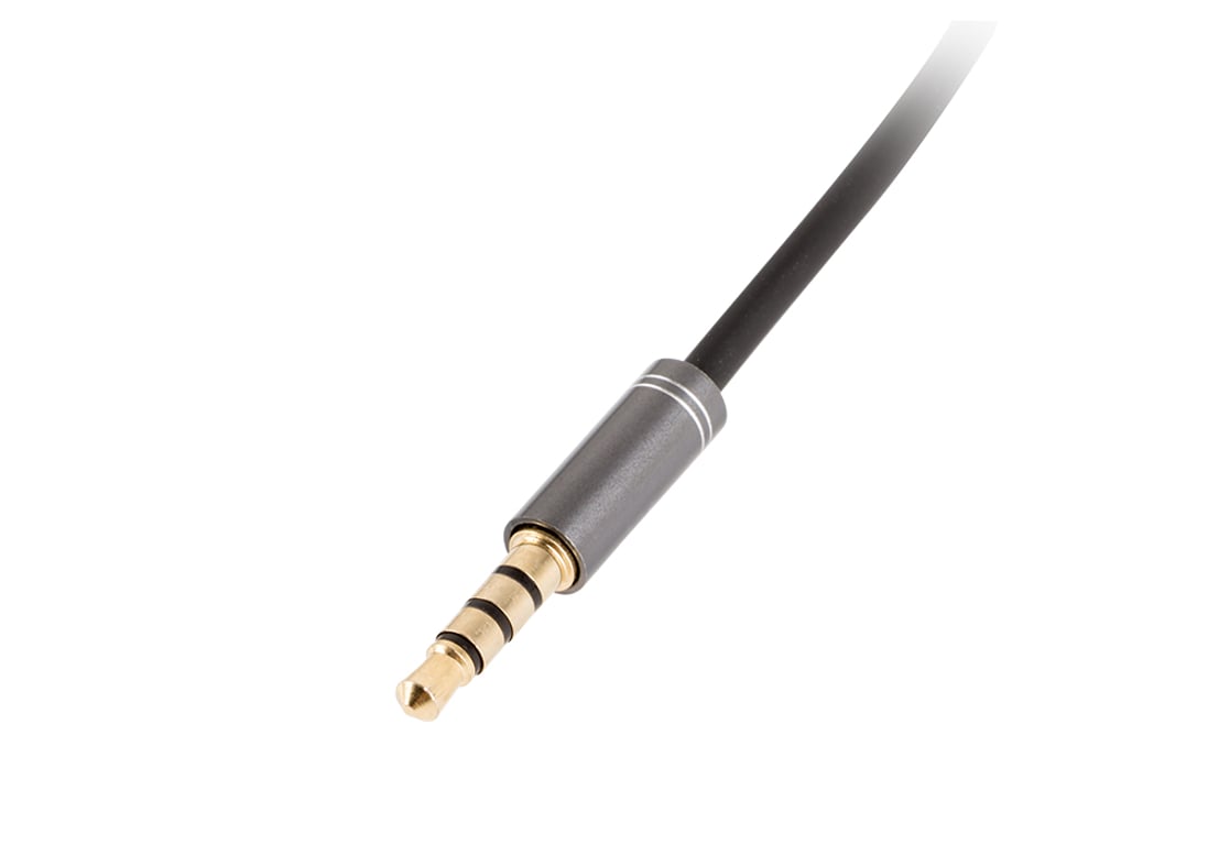 GENESIS A20 kabel audio 0,2 m 3.5mm Czarny, Srebrny