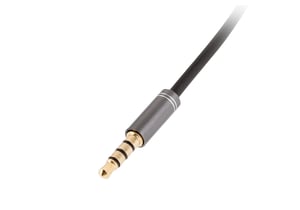 GENESIS A20 kabel audio 0,2 m 3.5mm Czarny, Srebrny