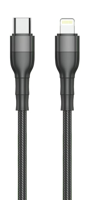 2GO 797307 kabel Lightning 1 m Czarny