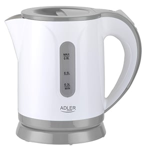 Adler AD 1371G Wasserkocher 0,8 l 800 W Weiß, Grau
