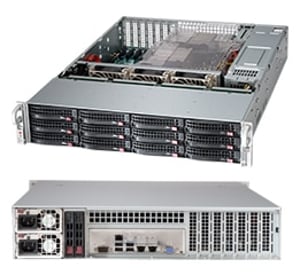 Supermicro CSE-826BAC12-R1K23LPB Sicherheitsvorrichtungen & Halterungen für Rack-Computer, schwarz, 1200 W