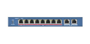 Hikvision DS-3E0310HP-E Unmanaged Fast-Ethernet-Netzwerk-Switch (10/100) PoE-Unterstützung Blau