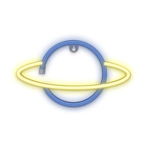 Forever Light Neon LED Light SATURN yellow blue Bat + USB FLNE11 Lekka ozdoba